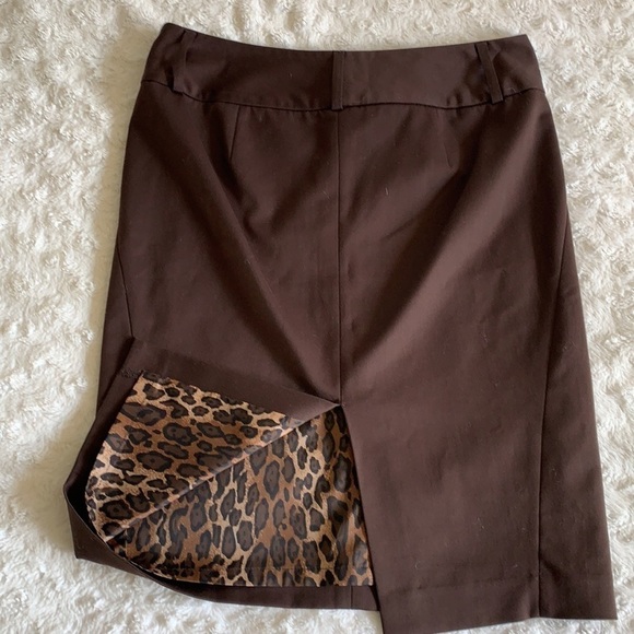 Express Design Studio Pencil Skirt brown‎ hi waist - Picture 5 of 9